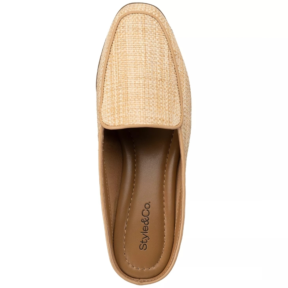 Style & CO Women's Unity Natural Raffia Slip-On Mule Flats Size 9.5 - Picture 3 of 7